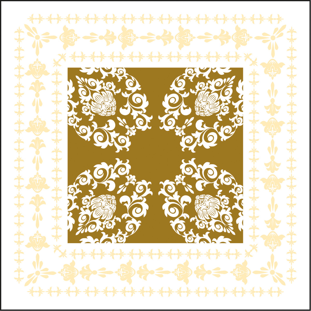 Mank Deckchen Pascal gold-creme 95 x 95 mm