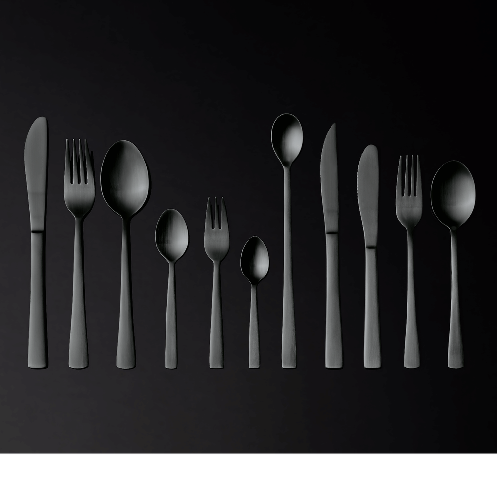 WAS Menümesser HAMBURG FRESH, 22 cm, schwarz, matte PVD Beschichtung, Set á 12 S