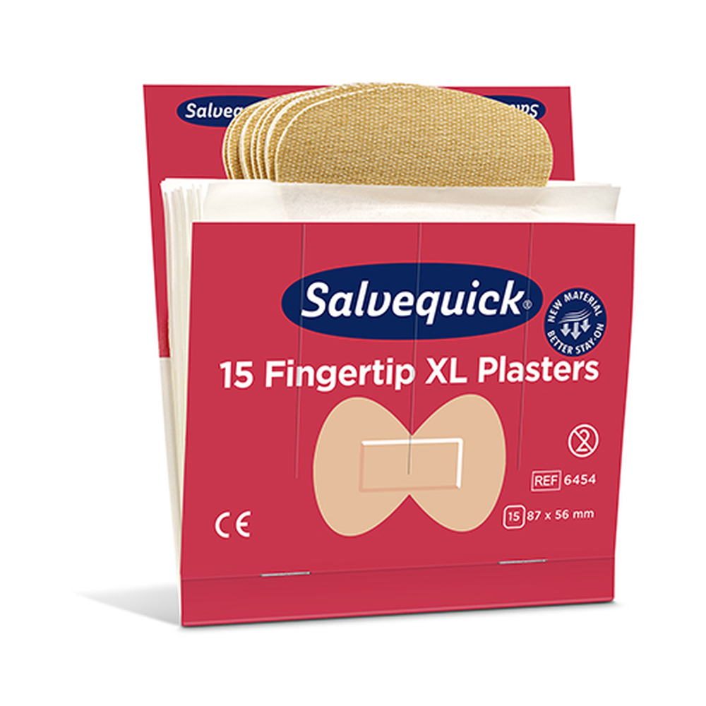 PAPSTAR Set Cederroth Salvequick Textil Pflaster (15 Stück) 87 mm x 56 mm b