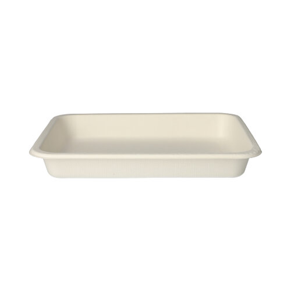 Papstar Siegelschalen Zuckerrohr 900 ml 3 cm x 17,5 cm x 22,5 cm weiss