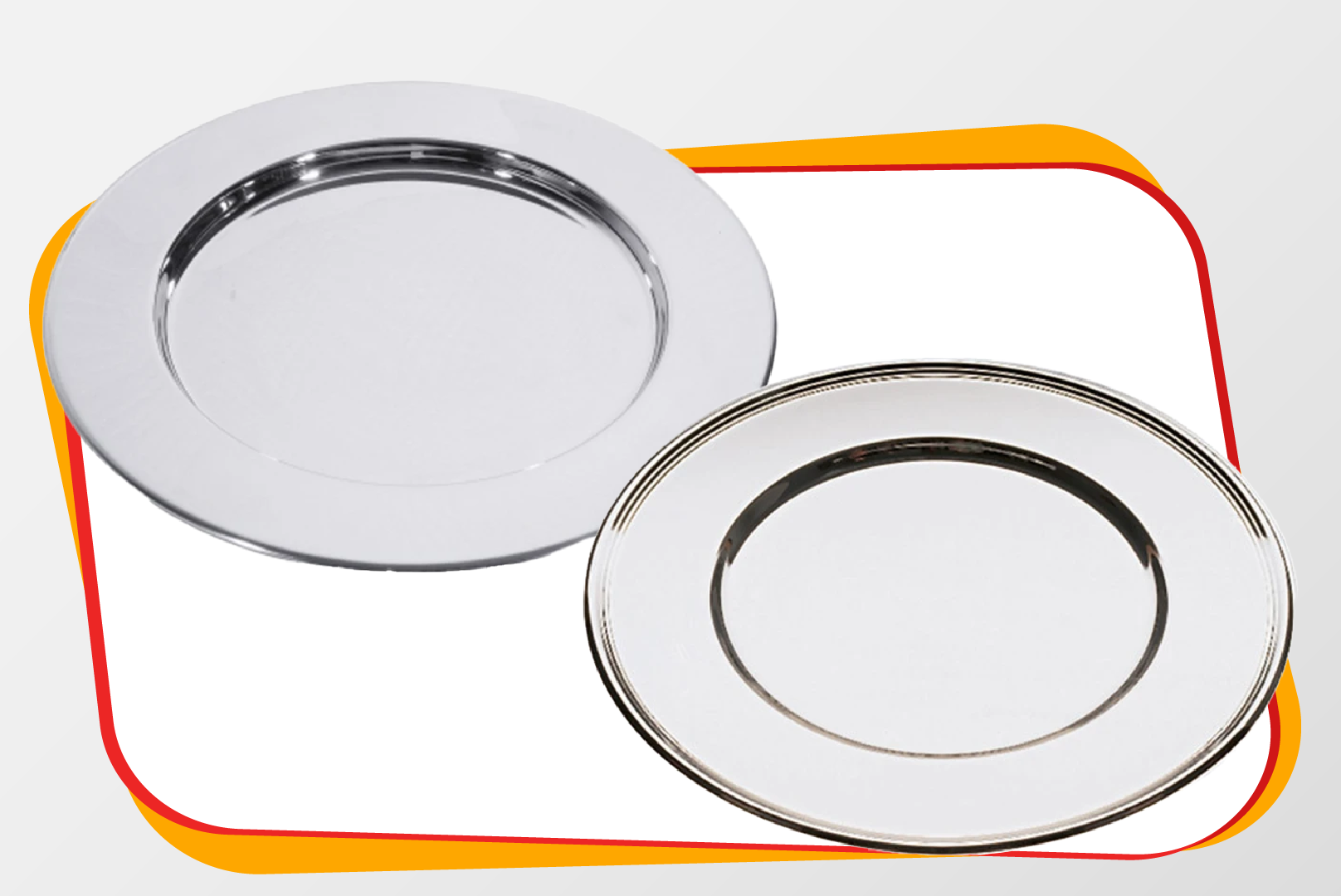 tellerware, platten, ton-platten, silber, speiseteller