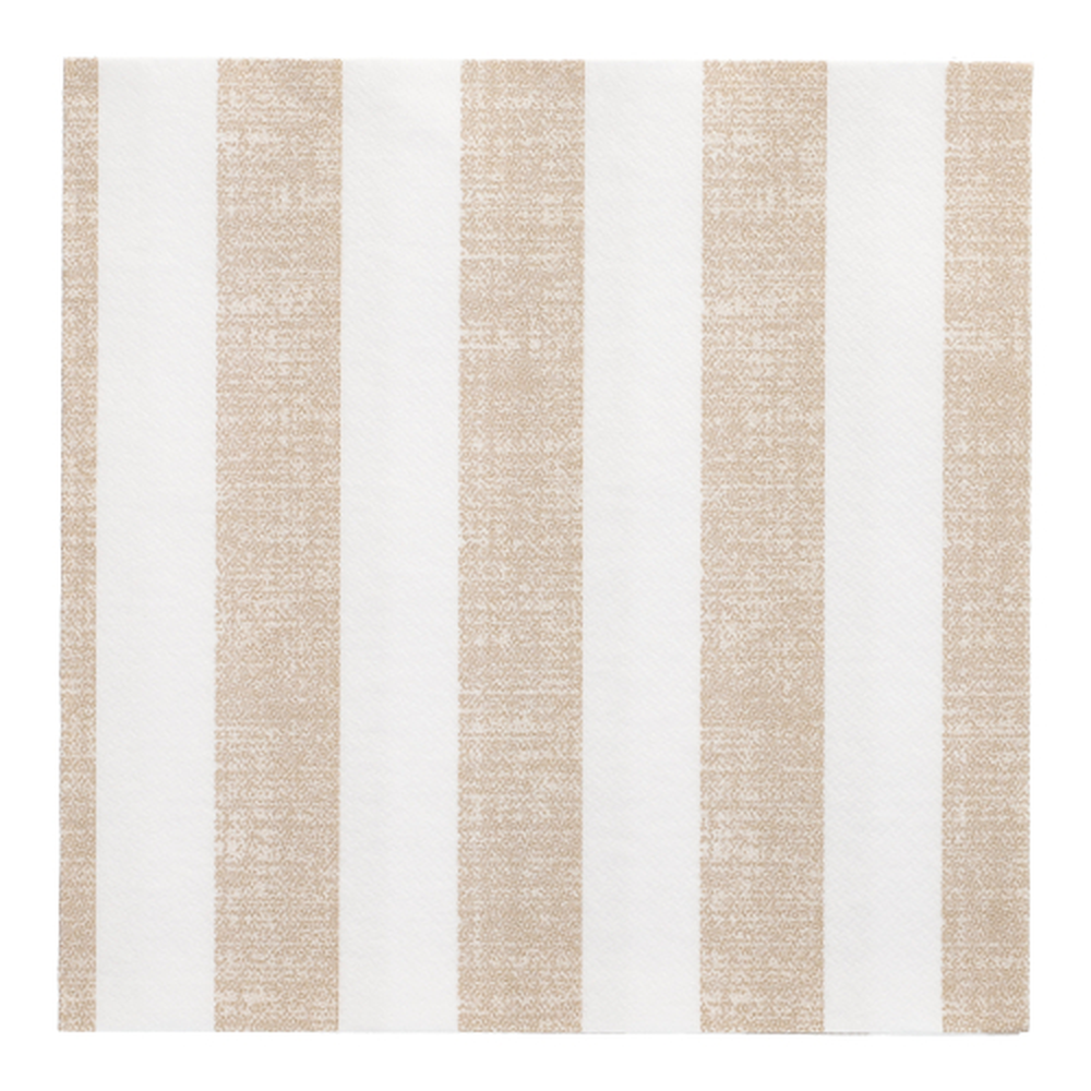 Papstar Servietten "ROYAL Collection" 1/4-Falz 40 cm x 40 cm sand "Lines"