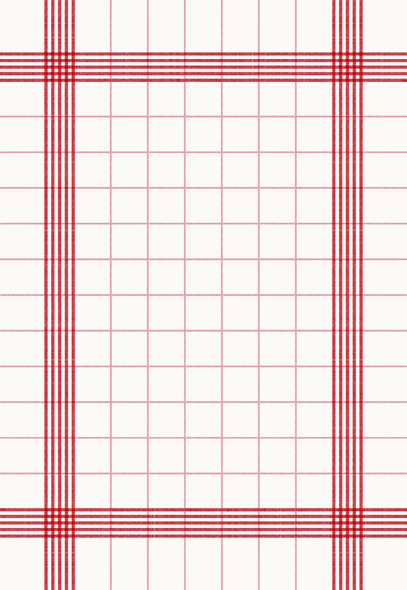 Duni Towel Napkin 38 x 54 cm flat-pack weiß/rot