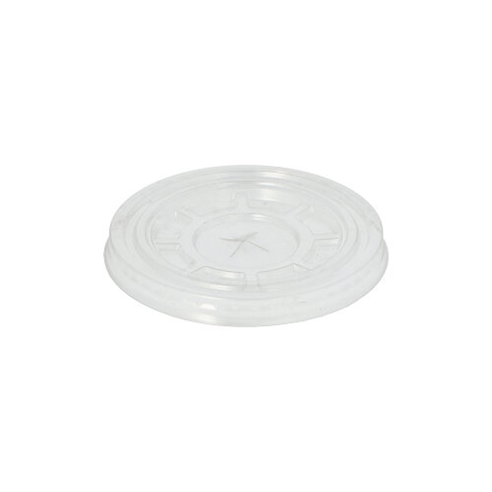 Papstar Deckel "Hurricane", PET rund Ø 9,5 cm glasklar mit Kreuzschlitz