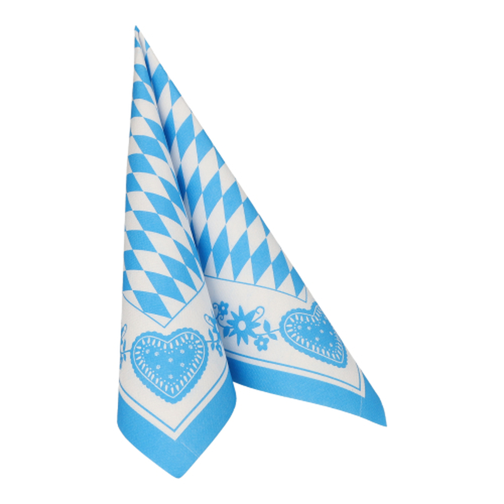 Papstar Servietten 1/4-Falz 40 cm x 40 cm "Bayrisch Blau"