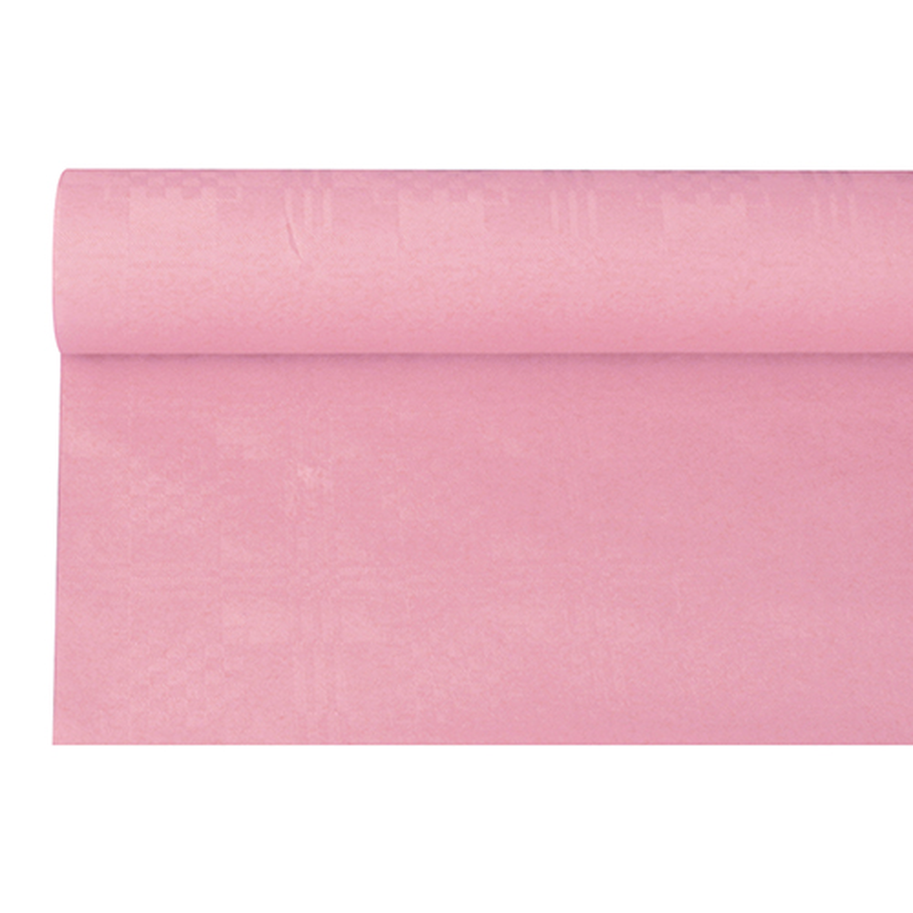 Papstar Papiertischtuch mit Damastprägung 6 m x 1,2 m hellrosa