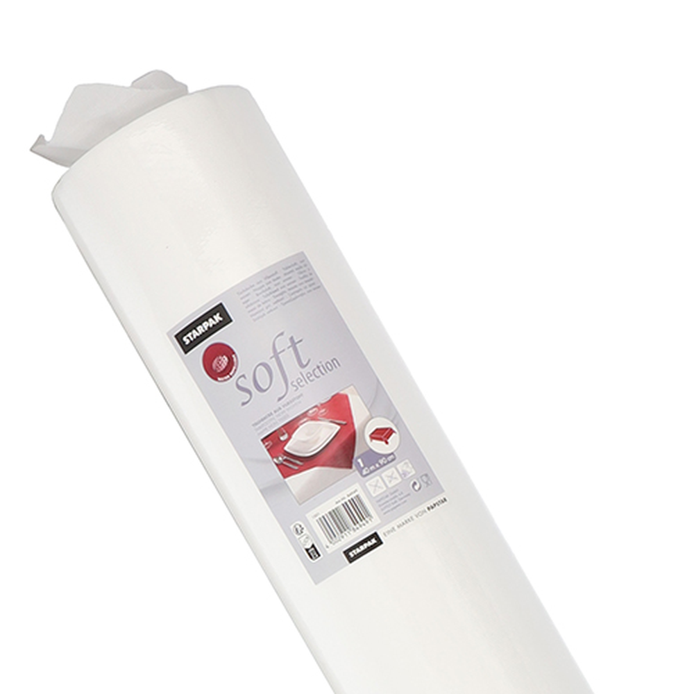 Papstar Tischdecke, stoffähnlich, Vlies "soft selection" 40 m x 0,9 m weiss