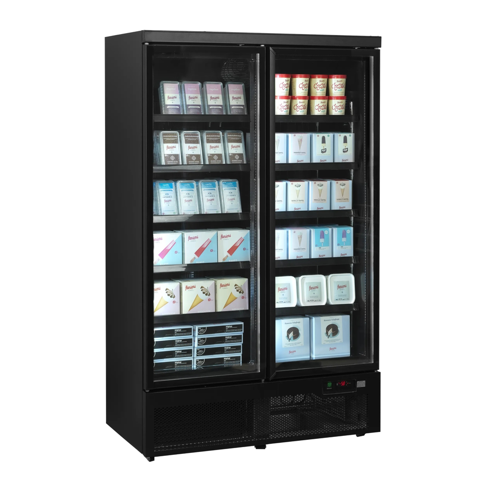 Nordcap Glastürtiefkühlschrank ATOM MAXI TK 2T-BB