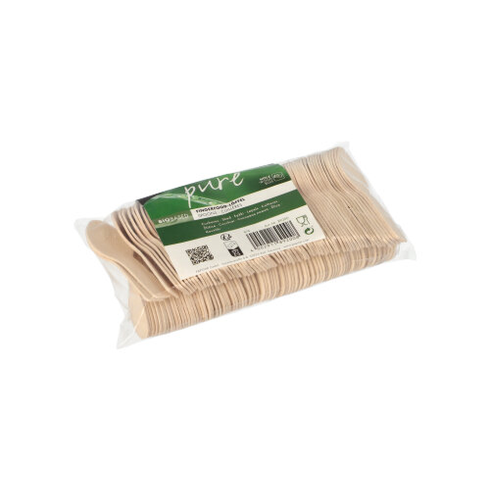Papstar Fingerfood - Löffel, Holz "pure" 7,6 cm
