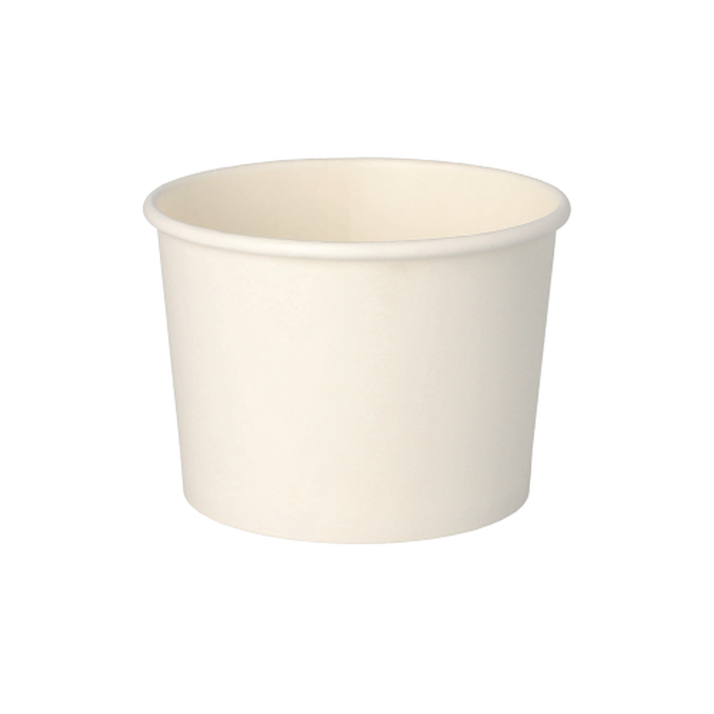 Papstar Suppenbecher, Pappe "To Go" rund 350 ml Ø 9,9 cm · 7 cm weiss