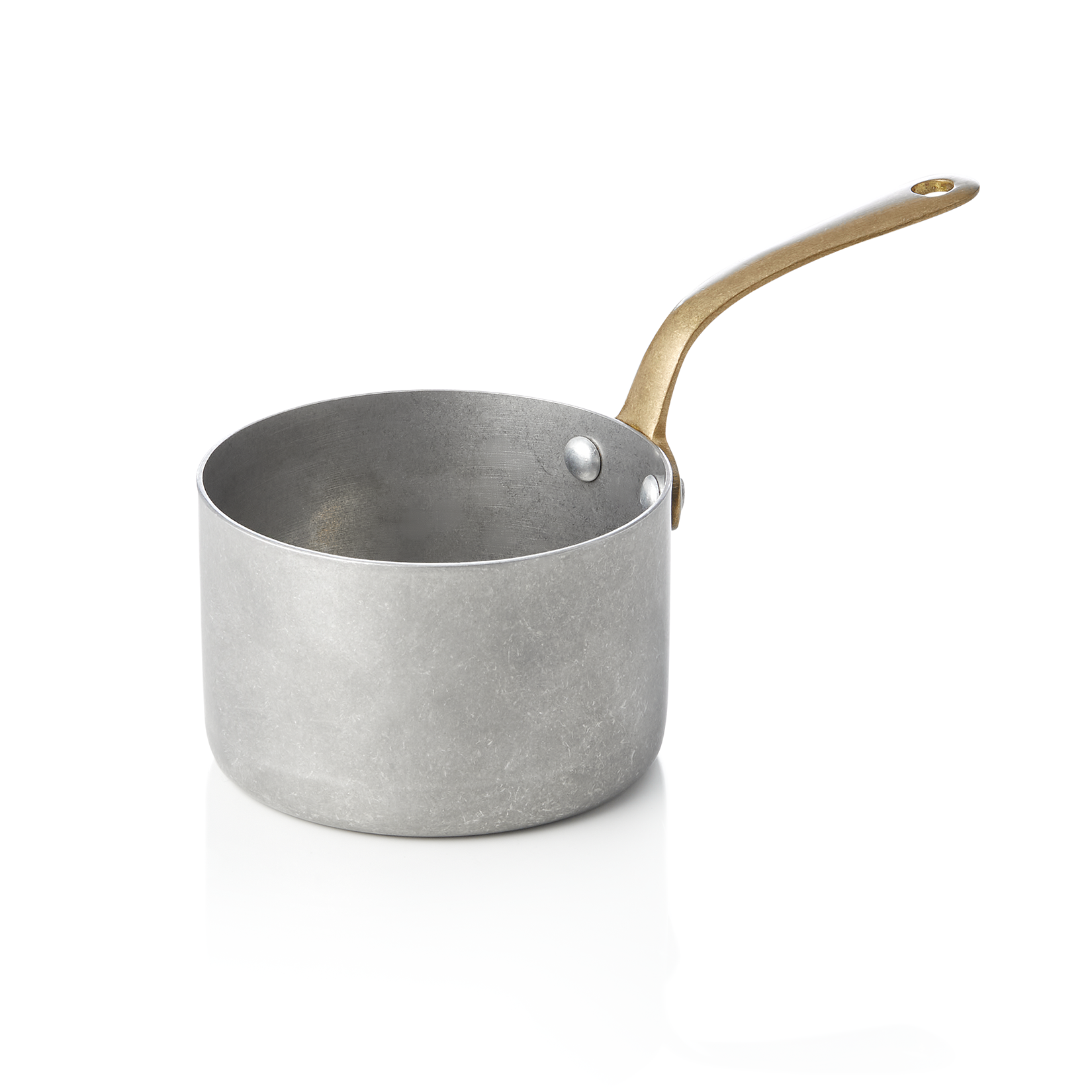 WAS Serviertopf STEEL & STYLE mit Messinggriff, 280 ml, Ø 9 cm, vintage, Messing