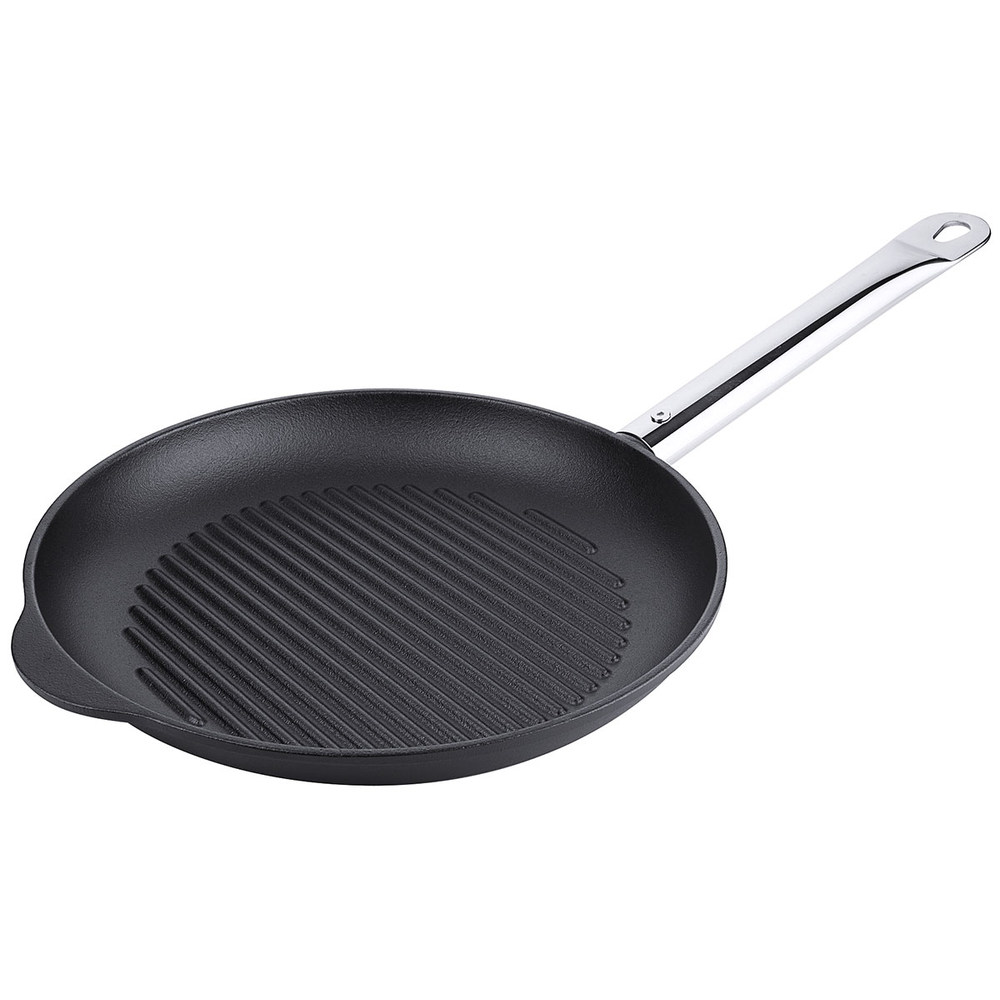 Contacto Grillpfanne, rund 28 cm Durchmesser innen: 28 cm, Höhe: 4 cm, Durchmess
