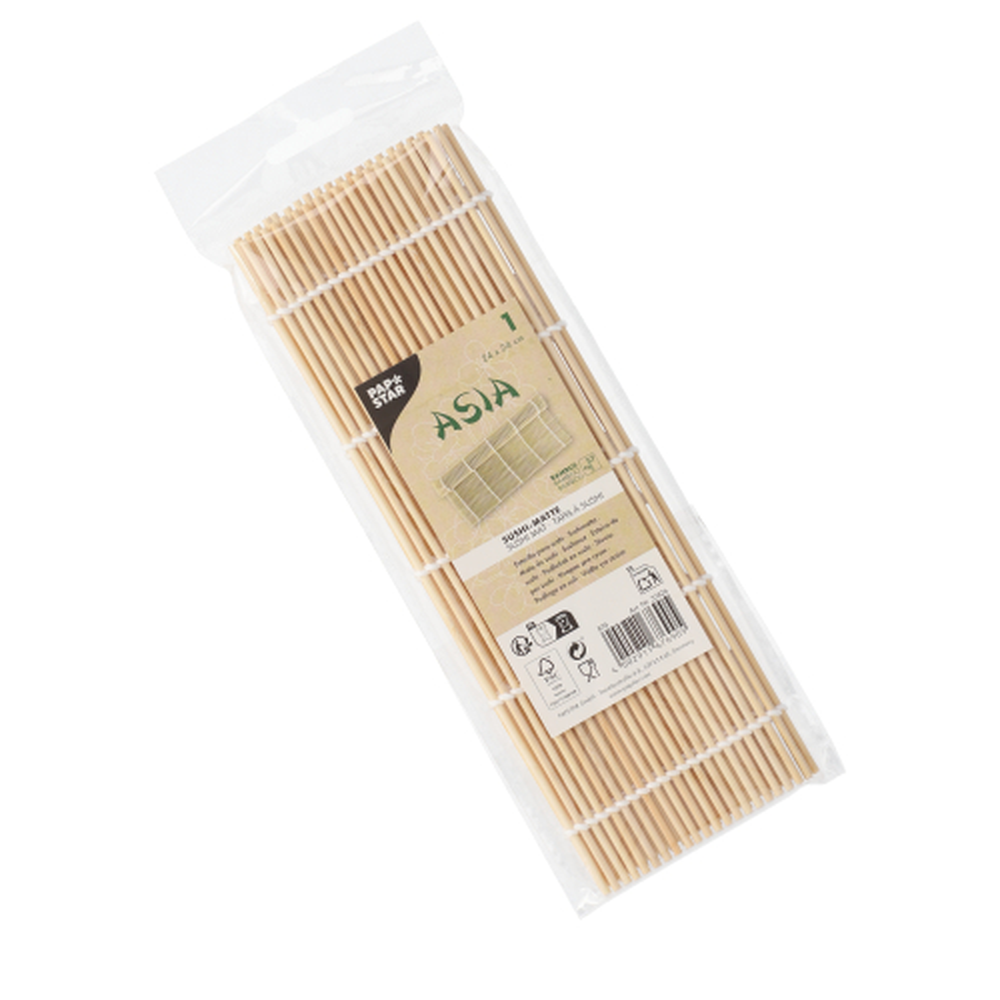 Papstar Sushi-Matte Bambus "ASIA" 24 cm x 24 cm natur