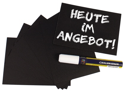 Contacto Schreibtafel, schwarz DIN A6 20-er Set