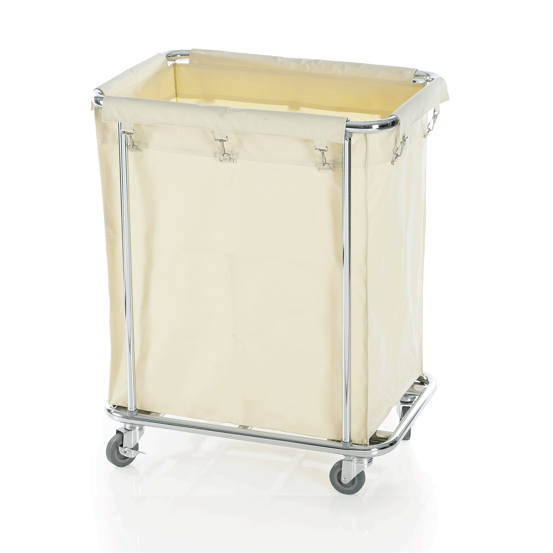 WAS Wäschewagen, 65 x 45 x 84 cm,weiß, Edelstahl, verchromt, Nylon