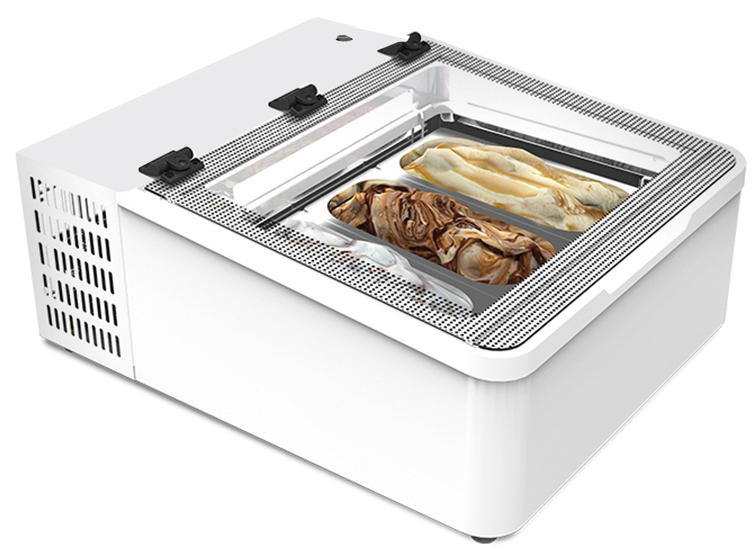 Nordcap Auftisch-Vitrine MINI CREAM 3V LED