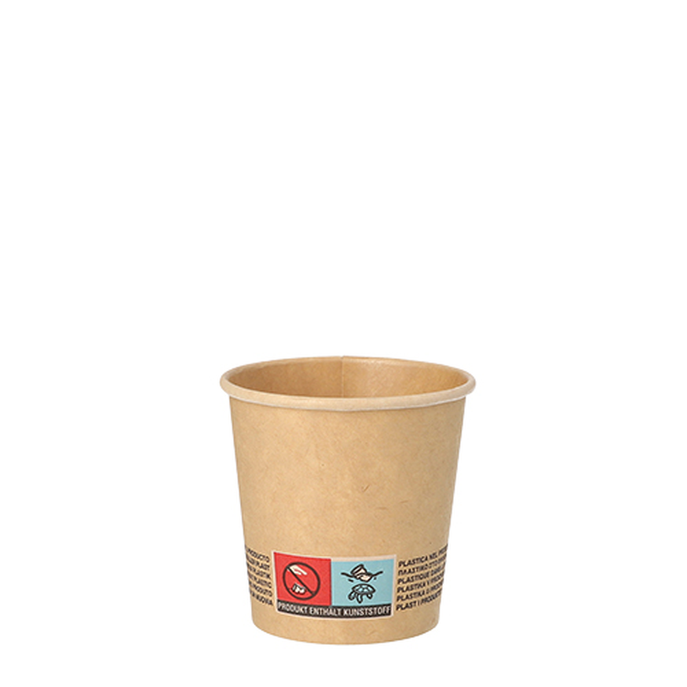 Papstar Trinkbecher, Pappe 0,1 l Ø 6 cm · 6 cm braun