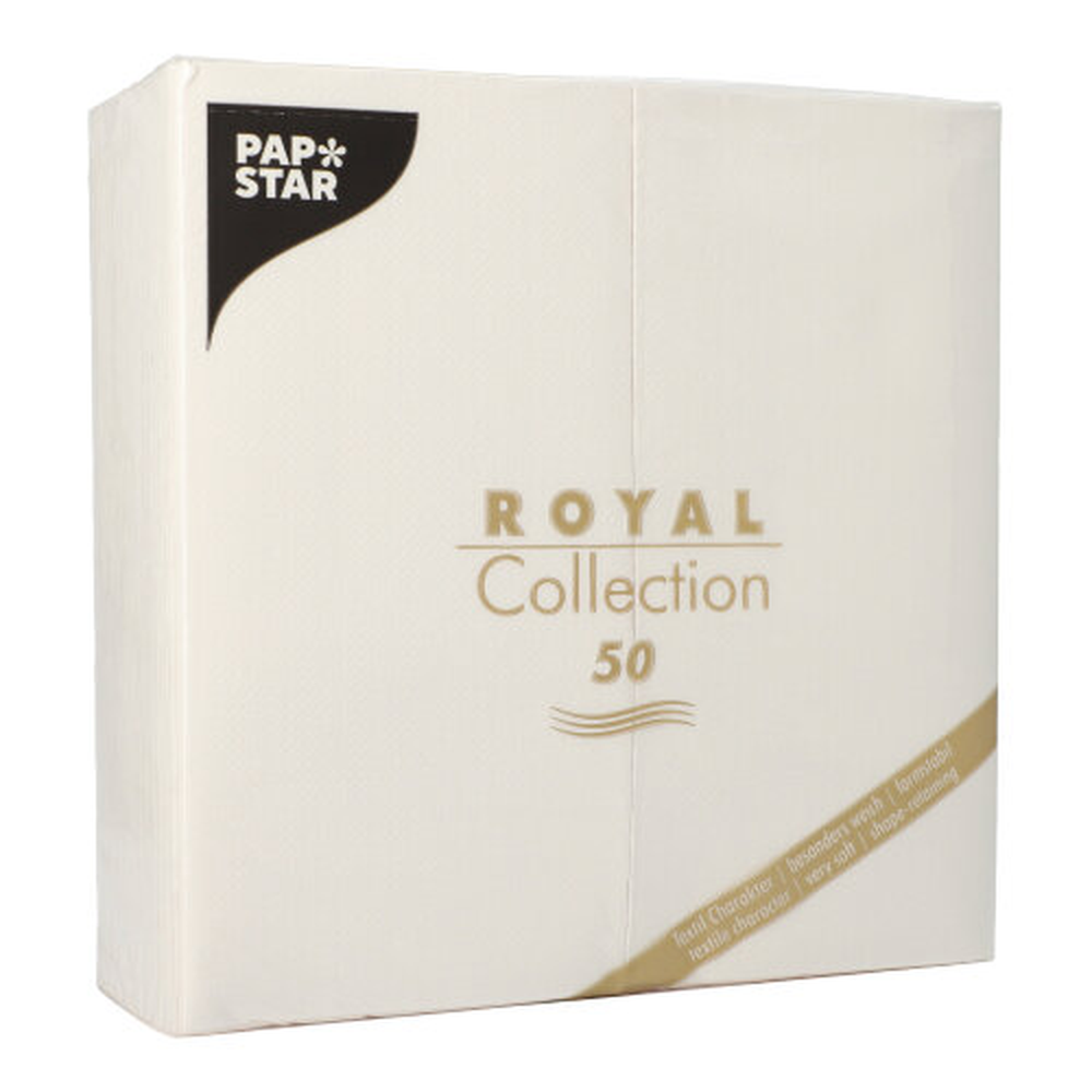 Papstar Servietten "ROYAL Collection" 1/8-Falz 40 cm x 40 cm weiss