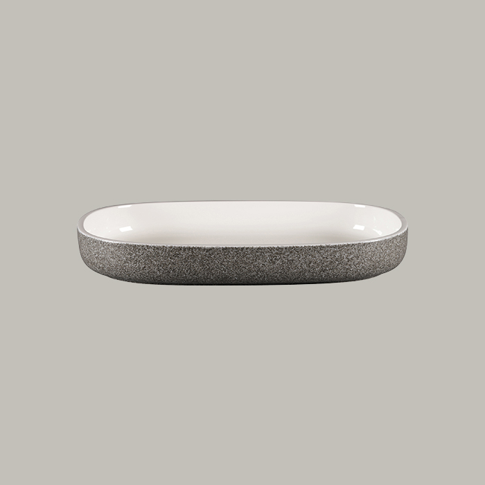 RAK Platte oval tief - dual  Serie: Ease L 33.2 cm / W 23.2 cm / Ht. 4.5 cm / Co