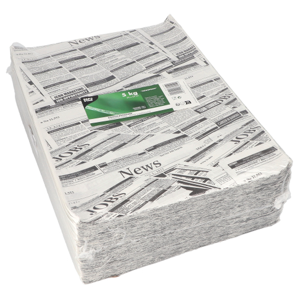 Papstar kg Einschlagpapiere, Cellulose 35 cm x 25 cm "Newsprint"