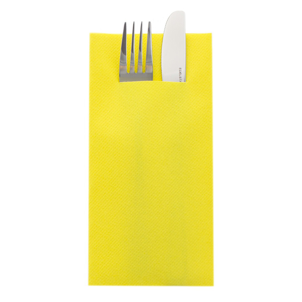 Mank Pocket-Napkins Basic gelb 40 x 40 cm 1/8 Falz
