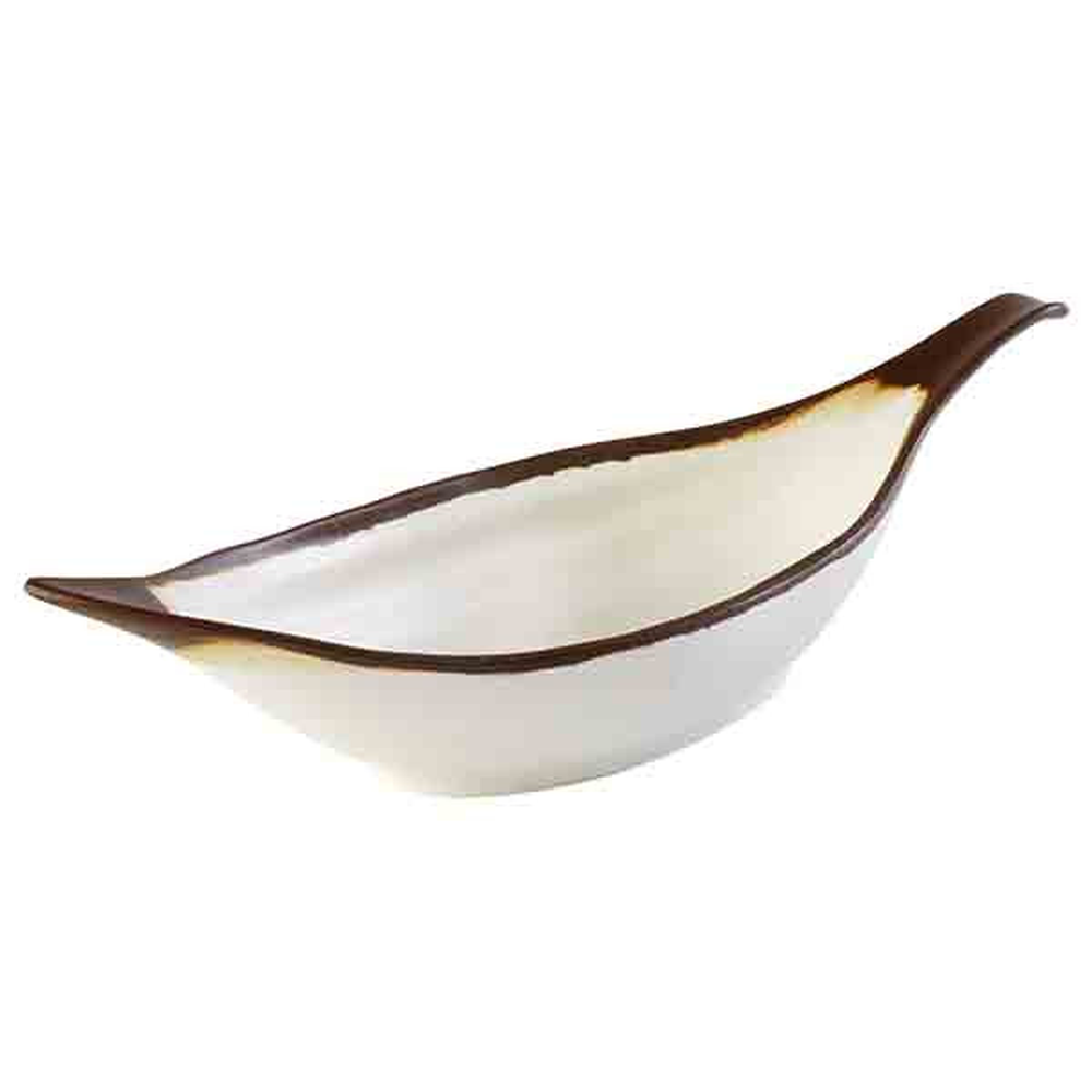 APS Blattschale -CROCKER- 42 x 14 cm, H: 9,5 cm , Melamin, creme