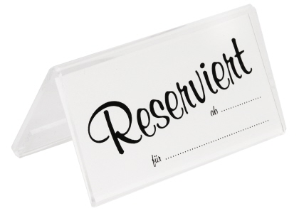 Contacto Einschubkarten Reserviert 25 St. doppelt für Aufsteller