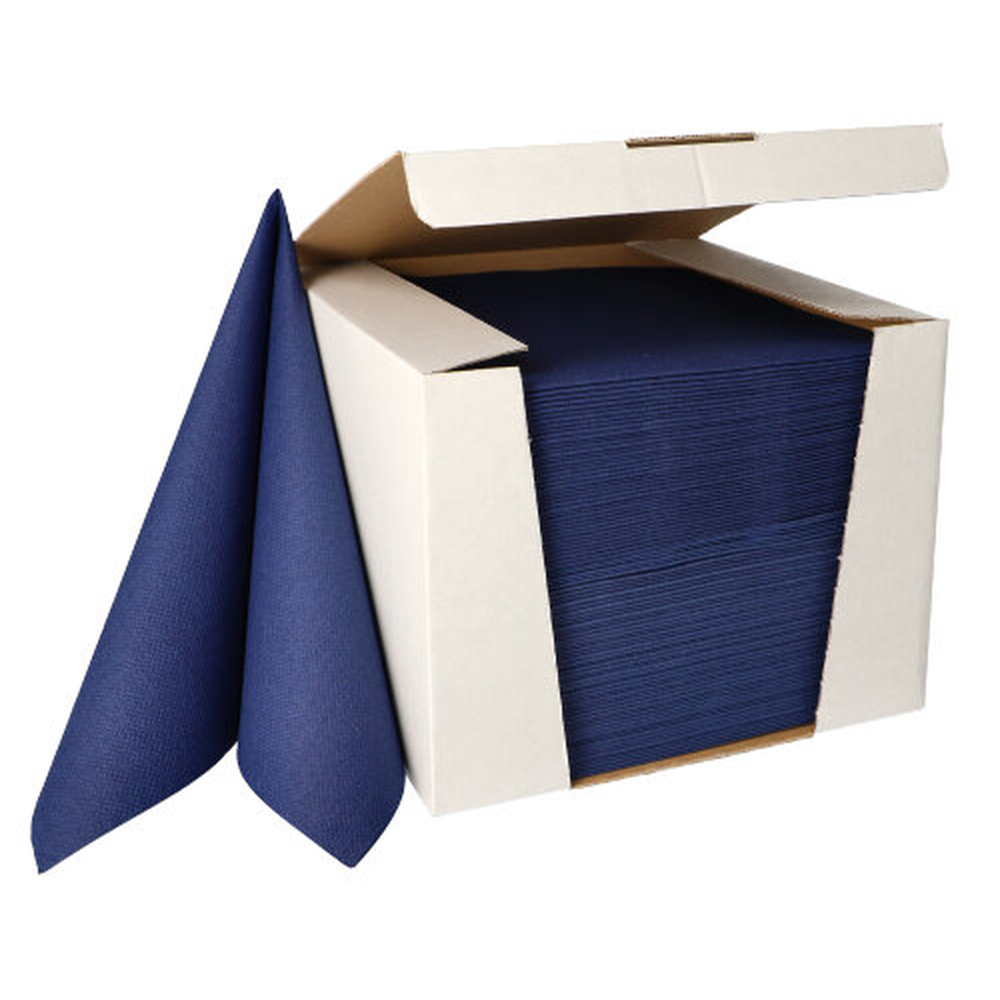 Papstar Servietten "ROYAL Collection" 1/4-Falz 40 cm x 40 cm dunkelblau