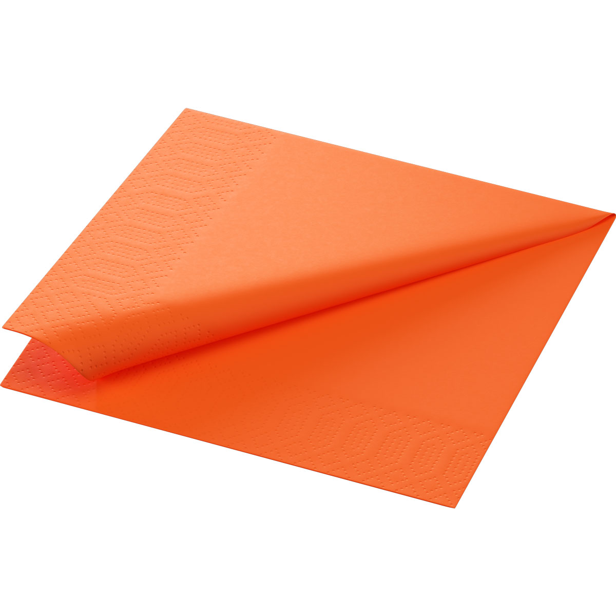 Duni Zelltuchservietten 33 x 33 cm 3-lagig 1/4 Falz Sun Orange