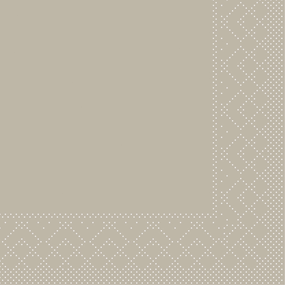 Mank Serviette Basic beige grey 24 x 24 cm 1/4 Falz