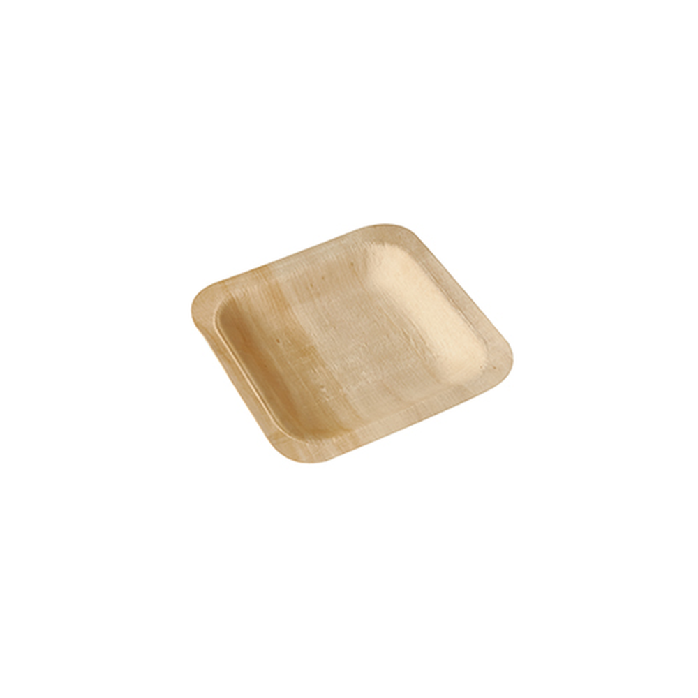 Papstar Fingerfood - Teller, Holz "pure" eckig 14 cm x 14 cm