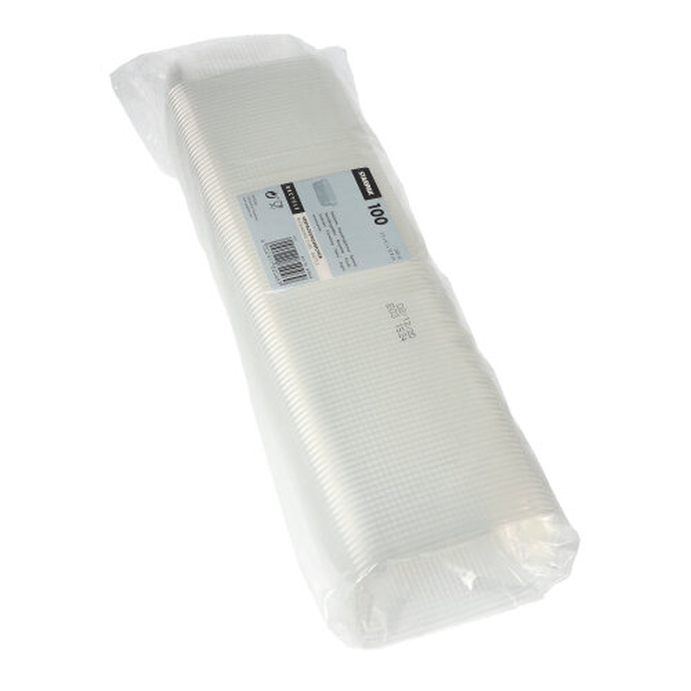 Papstar Verpackungsbecher, PP eckig 200 ml 3,9 cm x 8,1 cm x 10,8 cm transparent