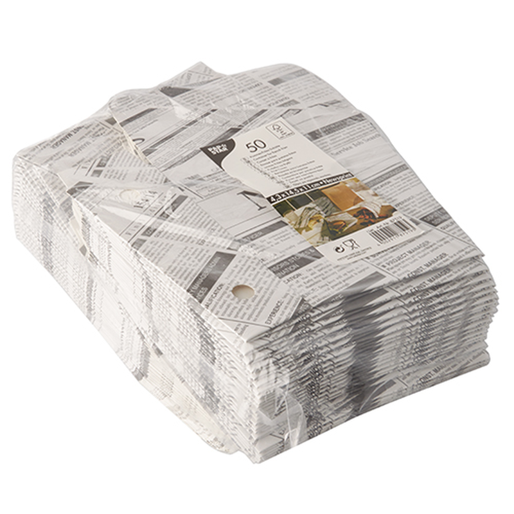 PAPSTAR Pommes-Frites-Schütte, Pappe 4,3 cm x 14,5 cm x 11 cm Newsprint mit