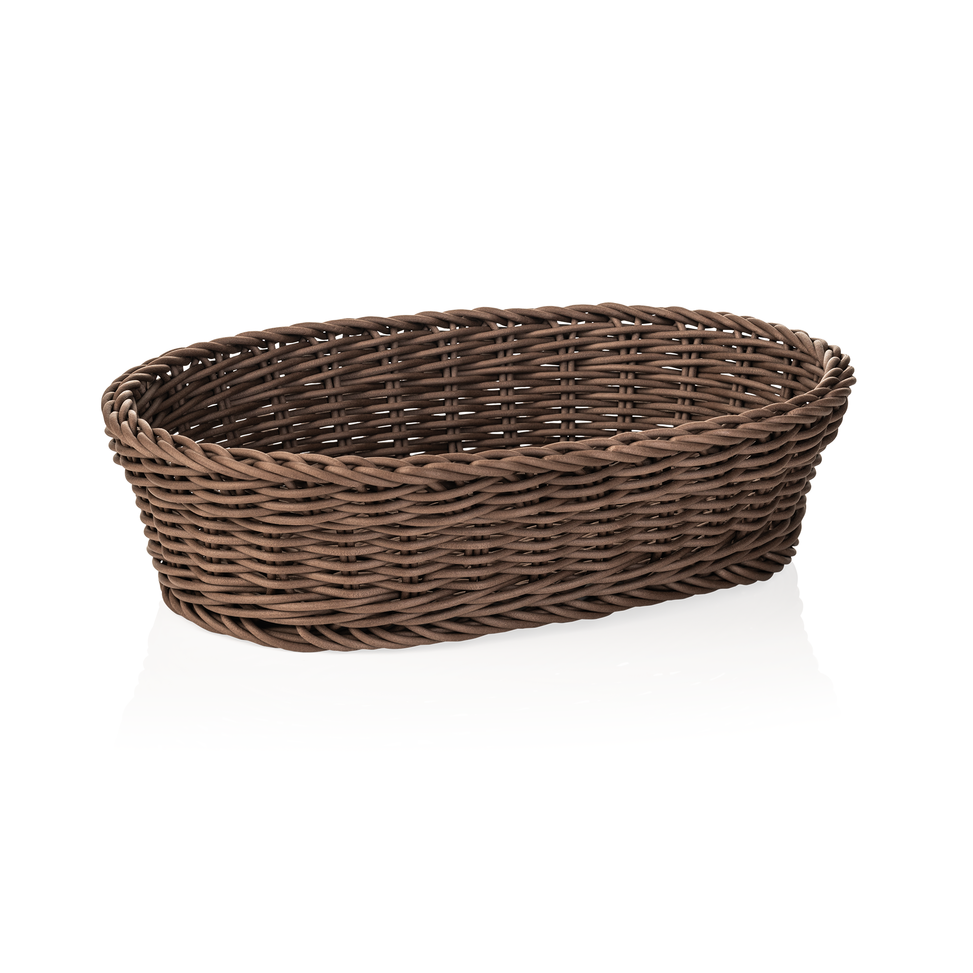 WAS Korb WEAVER PRO Tischkörbe, 28 x 16 x 8 cm, oval, braun, Polypropylen