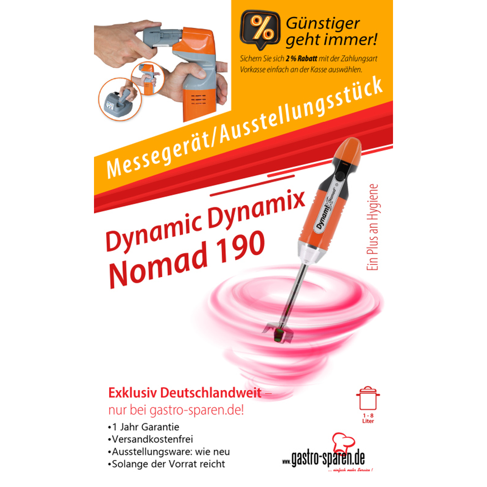 Dynamik Dynamic Nomad 190, Messgerät, Ausstellungsstück, Schneidwerkzeug, Hygiene-Add-On