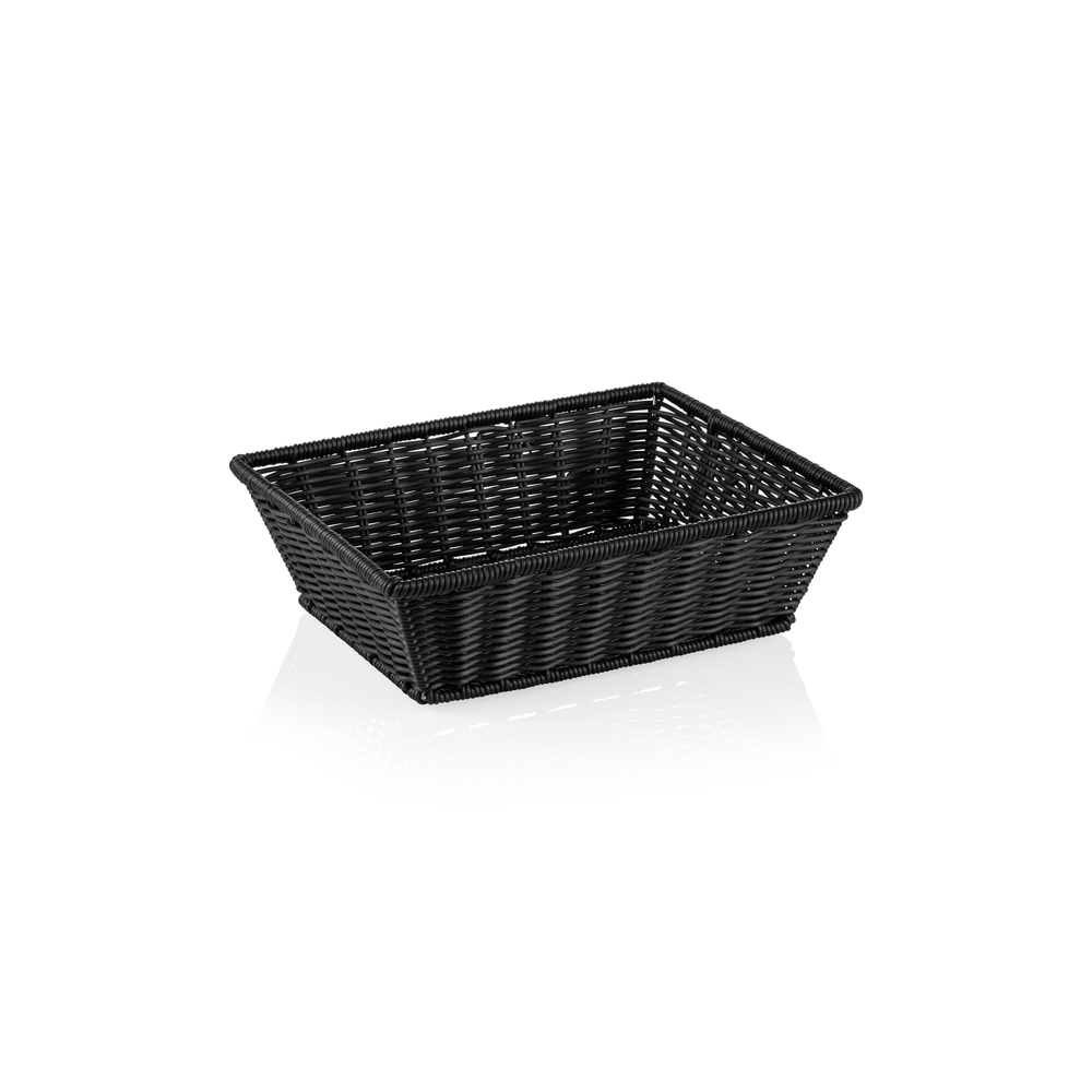 WAS GN Korb 1/2 WEAVER PRO GN Körbe, schwarz, Polypropylen, Chromnickelstahl 18/