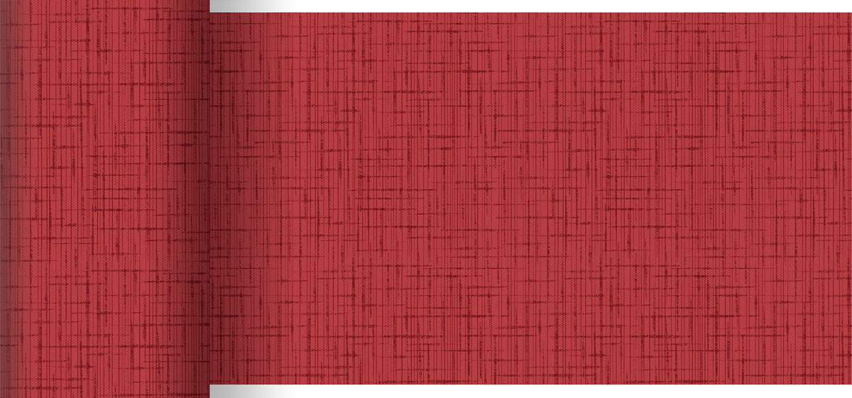 Duni Dunicel-Tischläufer 20 m x 15 cm Linnea bordeaux