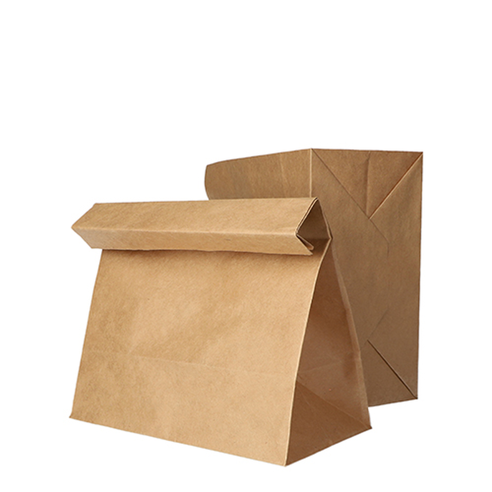 Papstar Blockbodenbeutel, Kraftpapier 29,5 cm x 19 cm x 12 cm braun