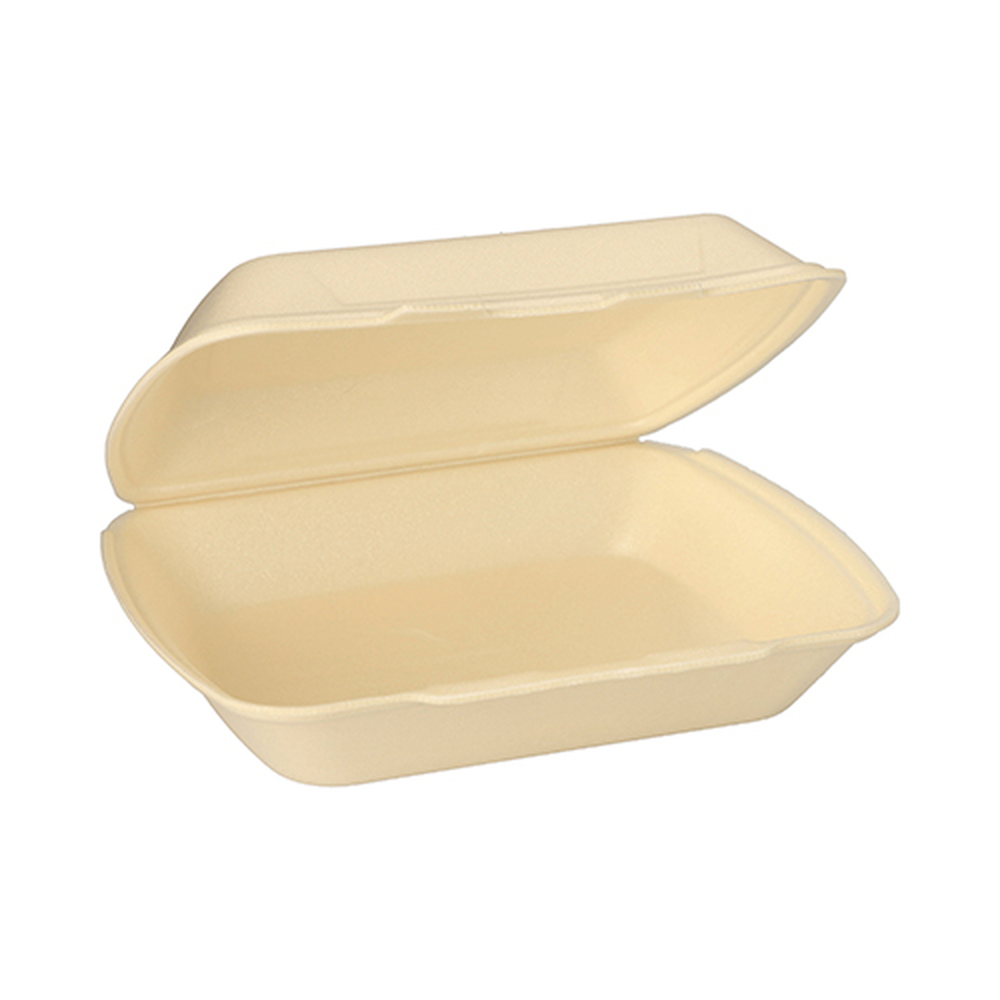 PAPSTAR Menüboxen mit Klappdeckel, XPS ungeteilt 7,5 cm x 24,3 cm x 20,8 cm