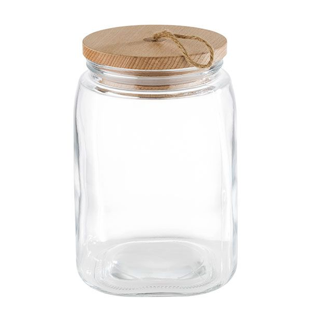 APS Vorratsglas -WOODY- 14 x 14 cm, H: 21,5 cm