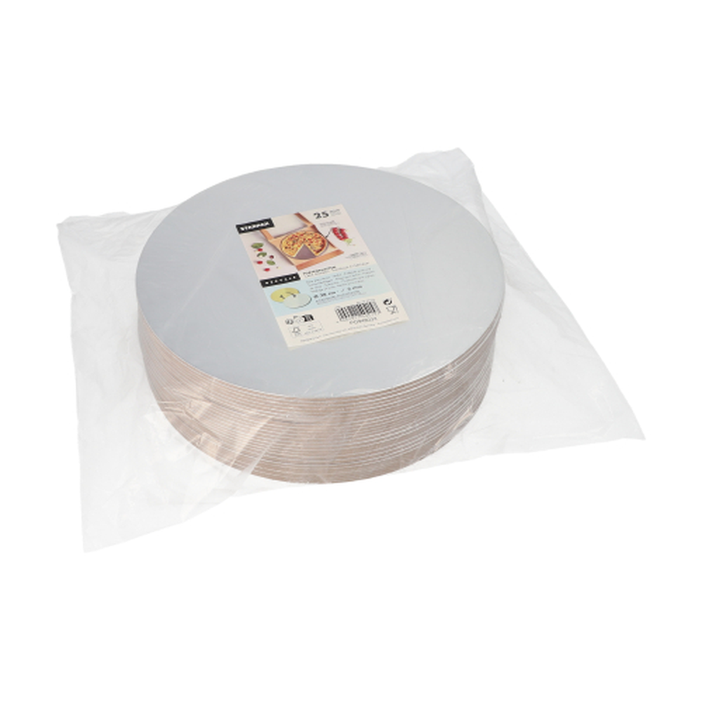 Papstar Tortenplatten rund Ø 28 cm · 0,3 cm gold/silber