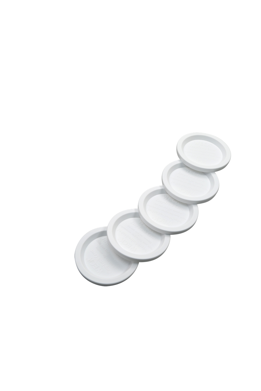 WAS Frischhaltedeckel Weck, Ø 4 cm, Set á 5 Stück, Polyethylen