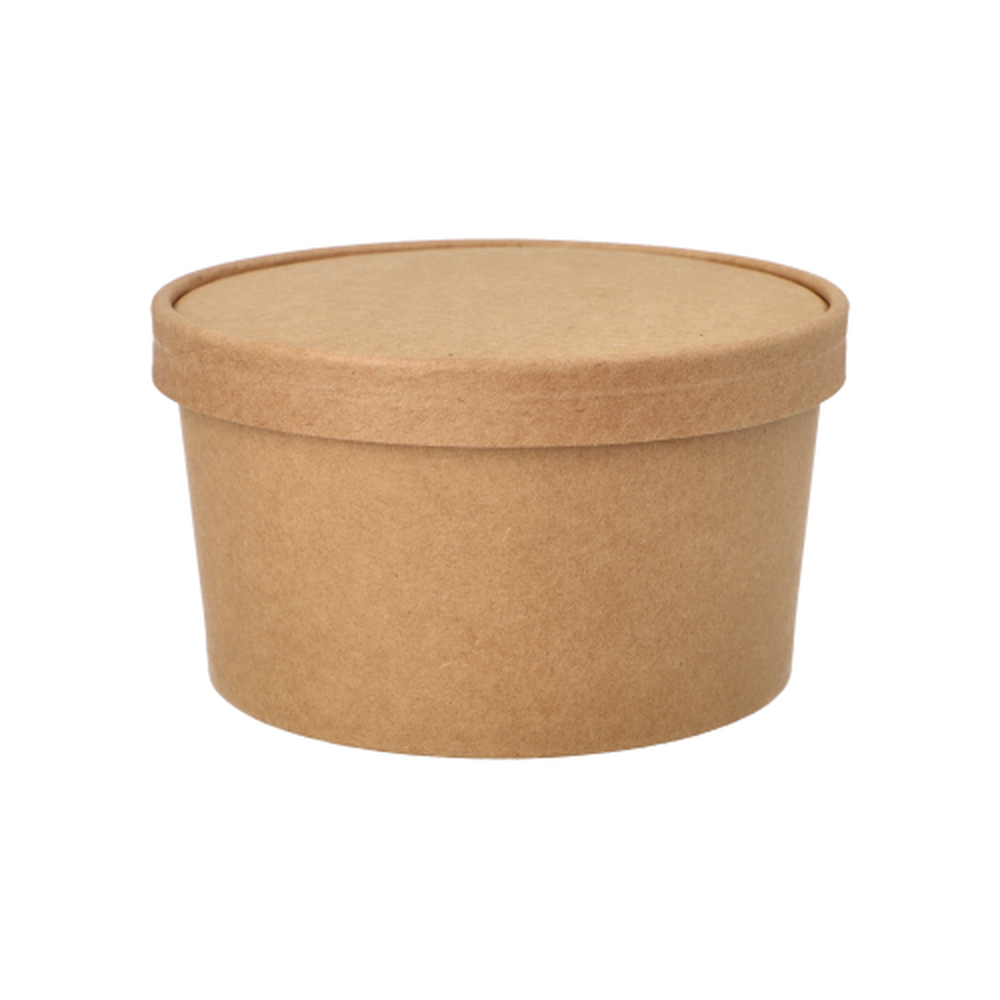 Papstar Salatschalen, Pappe rund 1000 ml Ø 15 cm · 7,5 cm braun