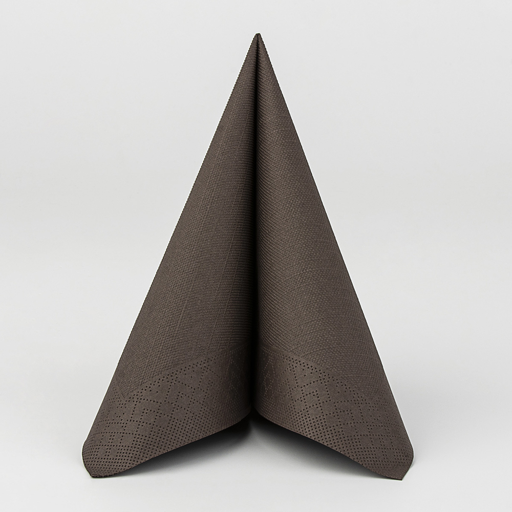 Mank Serviette Basic braun 40 x 40 cm 1/4 Falz