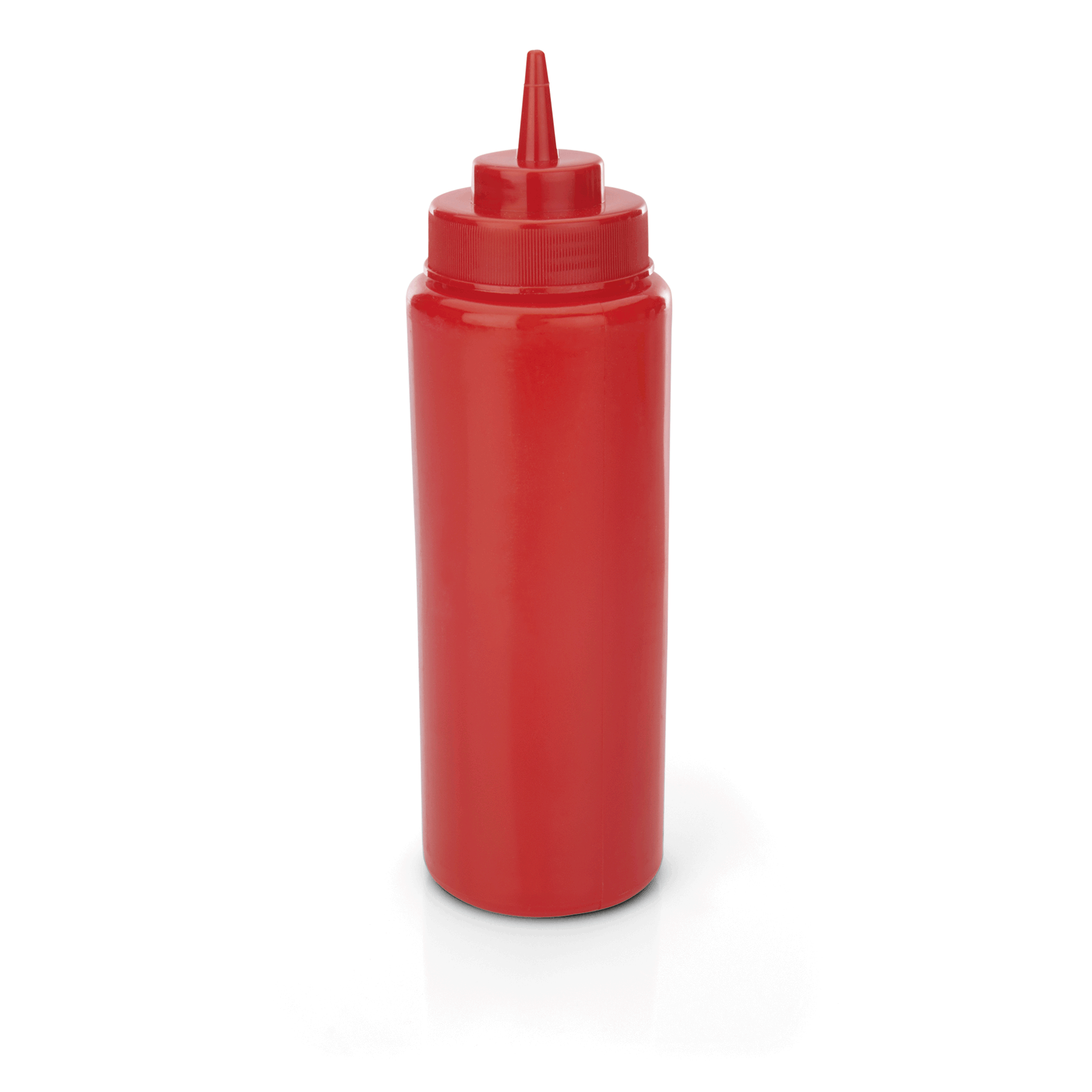WAS Quetschflasche Set, Ø 8 cm, 0,95 ltr., rot, Set á 6 Stück, Polyethylen