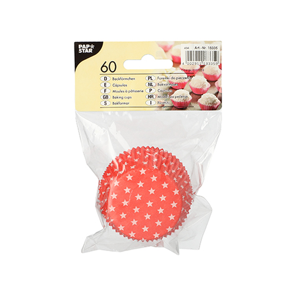 Papstar Backförmchen Ø 5 cm · 2,5 cm "Elk & Stars" sortiert
