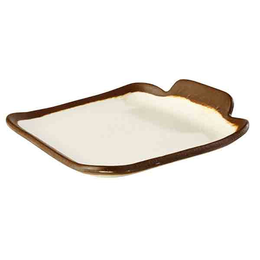 APS Teller -CROCKER- 14 x 13 cm, H: 2,5 cm , Melamin, creme