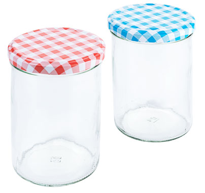 Contacto Einkochglas 440 ml mit Deckel 6-er Set
