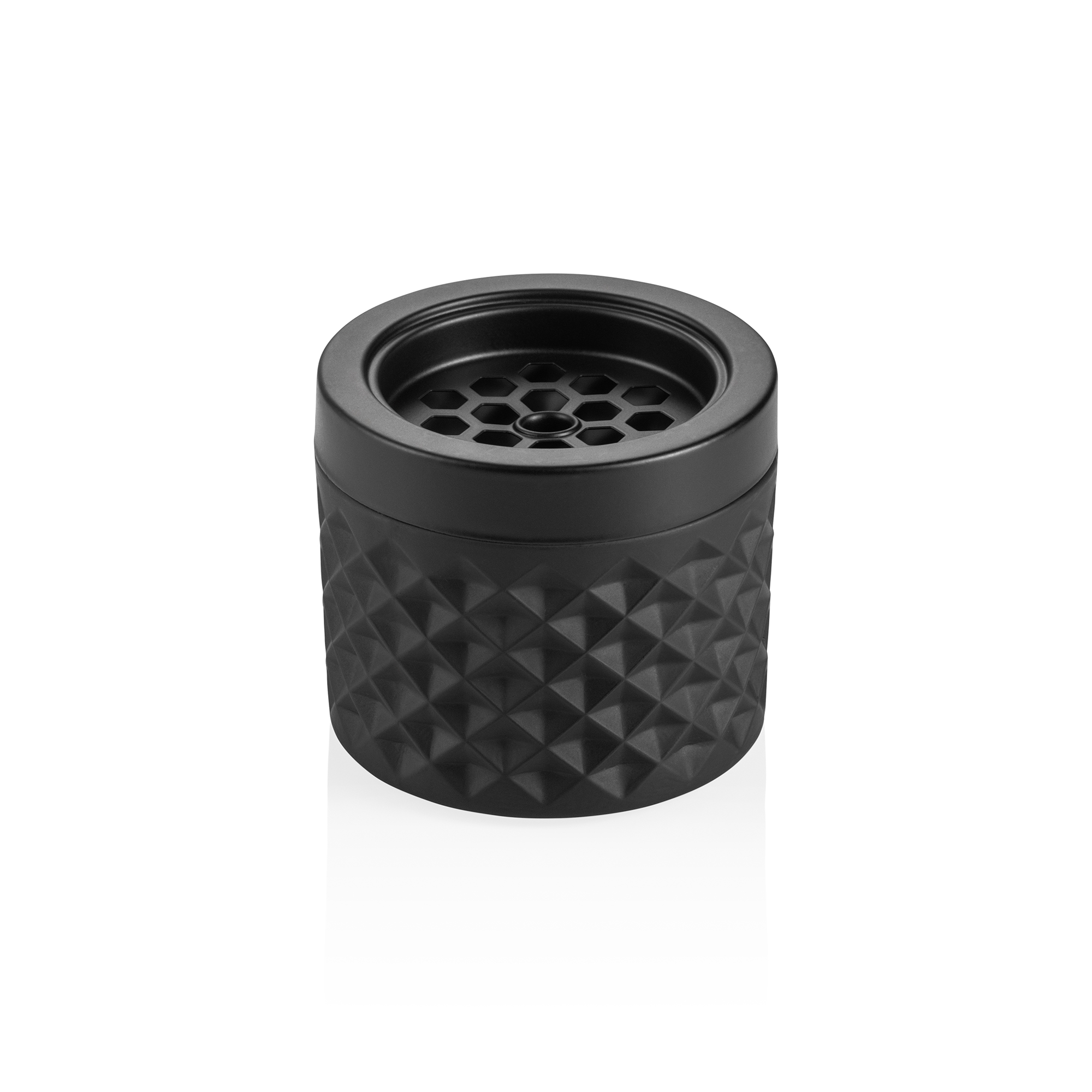 WAS Windaschenbecher, Ø 9,5 cm, schwarz, Glas, Metall
