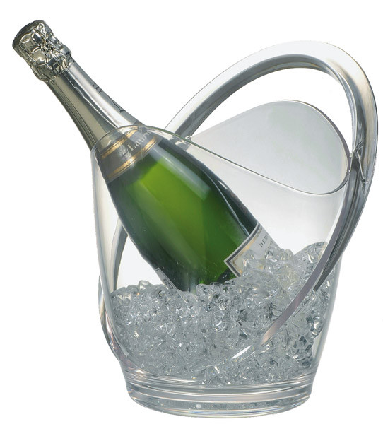 APS Wein- / Sektkühler 23 x 22 cm, H: 27,5 cm , MS, glasklar, 3 Liter